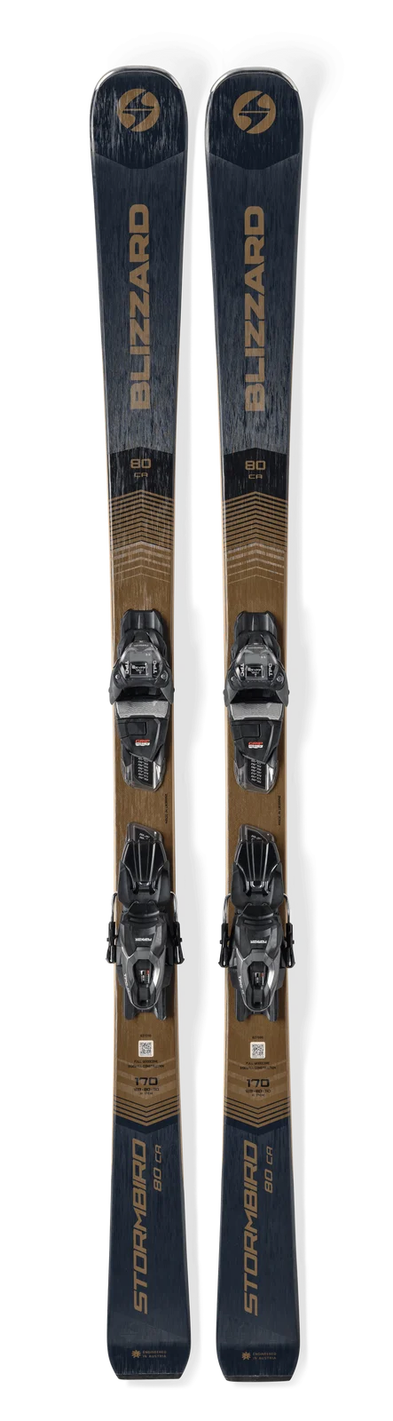 2027 Blizzard Stormbird 80 CA + TPC 11 Demo: full pair topsheet with binding