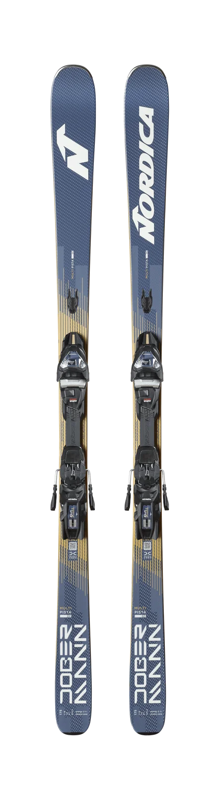 2027 Nordica Dobermann Multipista DC 74 + TPX 13 Royal: full topsheet pair with bindings