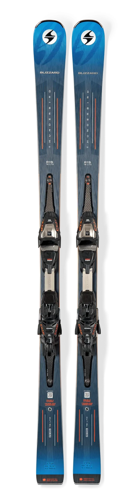 2027 Blizzard Thunderbird 76 LTD + Comp 12 Demo: original full pair topsheet with binding package