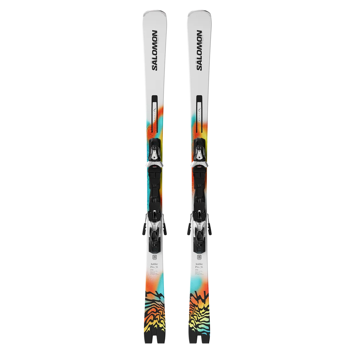 2027 Salomon Addikt Pro 76 + MI12 GW: full pair topsheet view