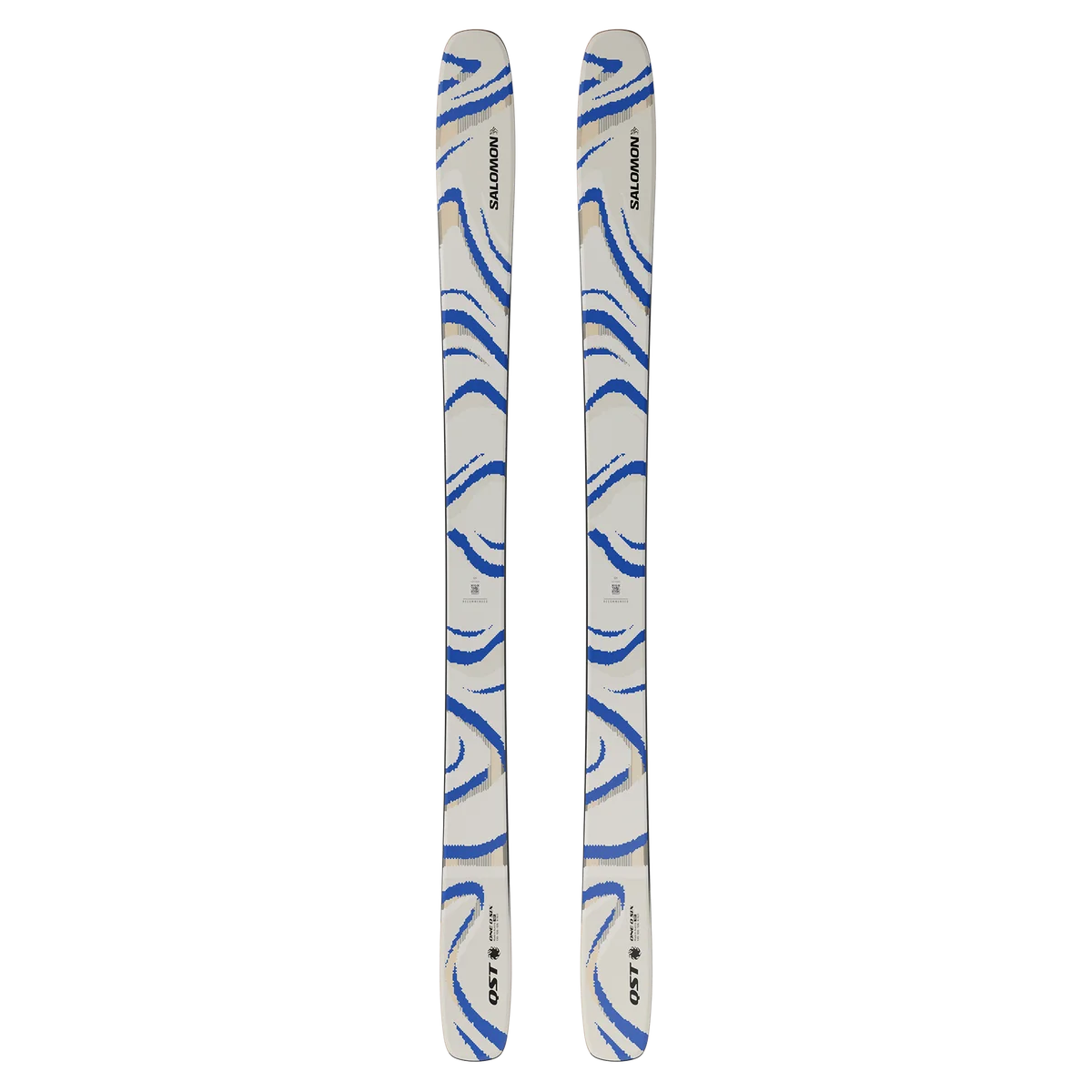 2027 Salomon QST 106 Almond Milk: full original topsheet pair