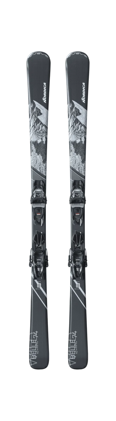 2027 Nordica Wild Belle 74 + TP2 Comp 10: full topsheet pair with bindings