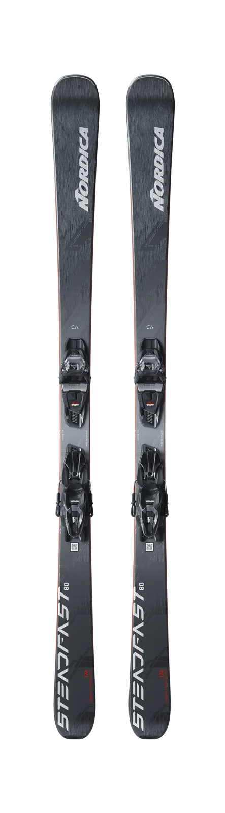 2027 Nordica Steadfast 80 CA + TP2 Comp 10: full topsheet pair with bindings