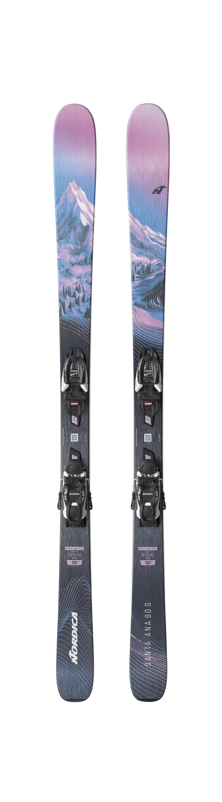 2027 Nordica Santa Ana 80 S + J7.0: full pair topsheets and included bindings