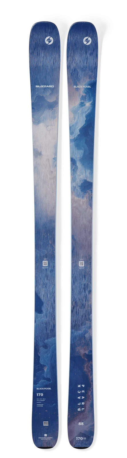 2027 Blizzard Black Pearl 88: full pair topsheet view